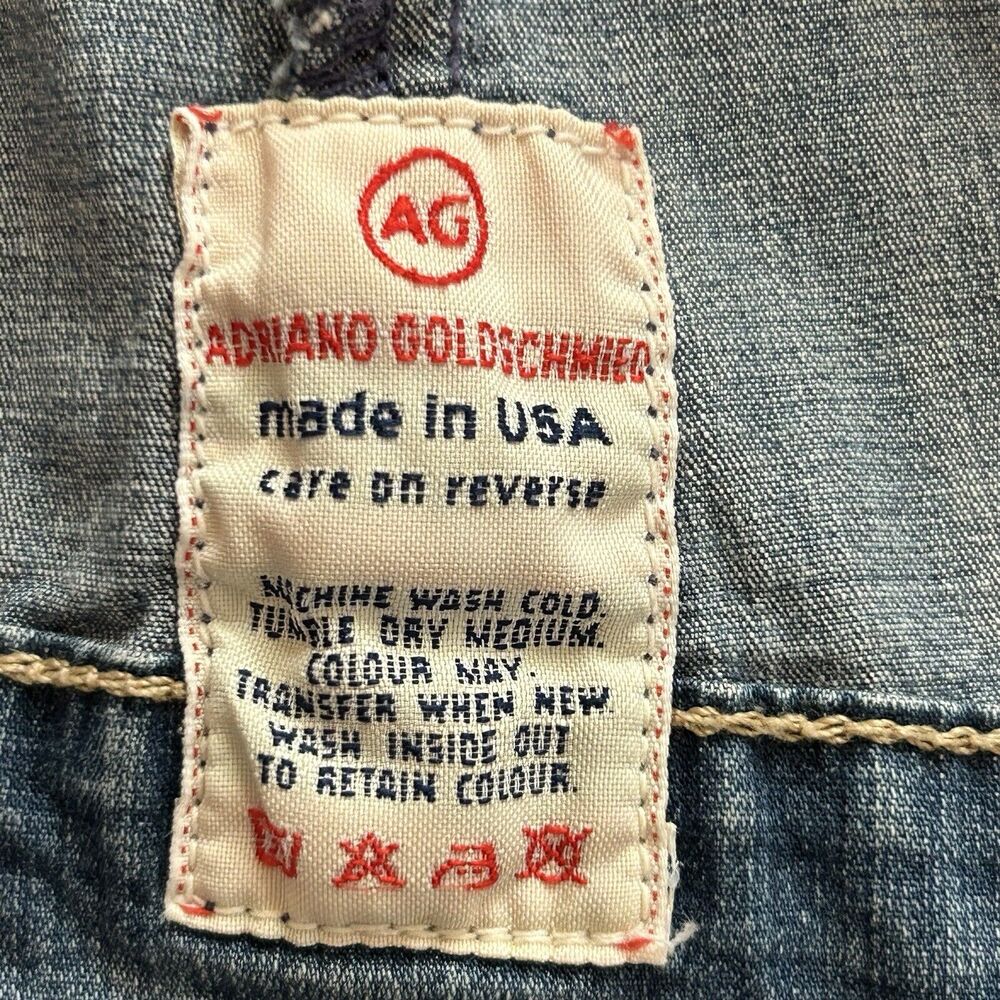 AG Jean Jacket Women's L Medium Wash Lightweight‎ Stretch Cropped Capsule - Picture 7 of 8